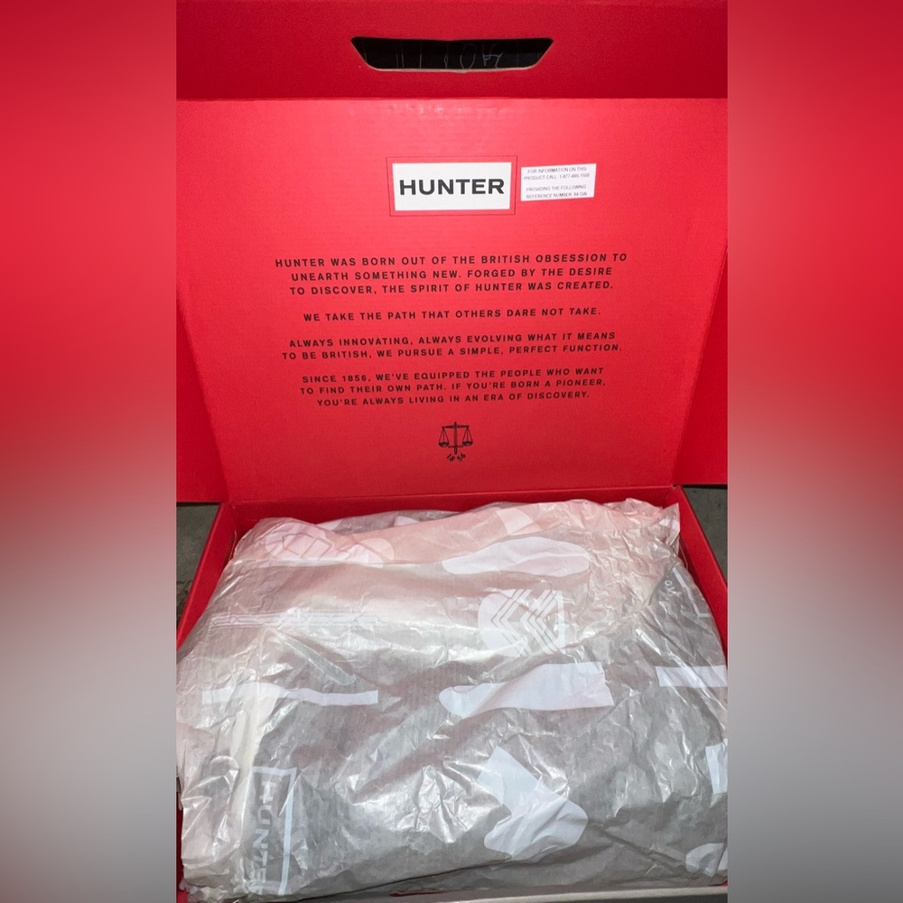 NIB Hunter Original Giant Glitter Glitter Rain Boots Valtameri Blue Size EU 37 - Picture 13 of 14